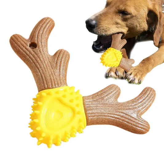 Jouets de brosse à dents en forme de bois pour chiens.