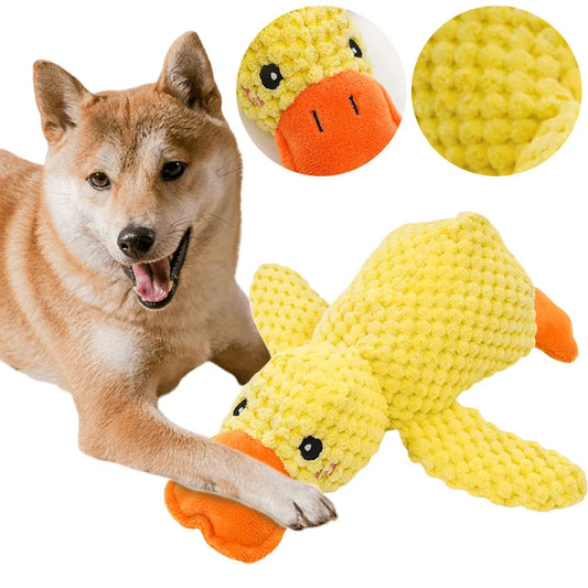 Jouets sonores de canard calmant pour chiens, jouet en peluche pour animaux de compagnie, jouet à mâcher pour chiens