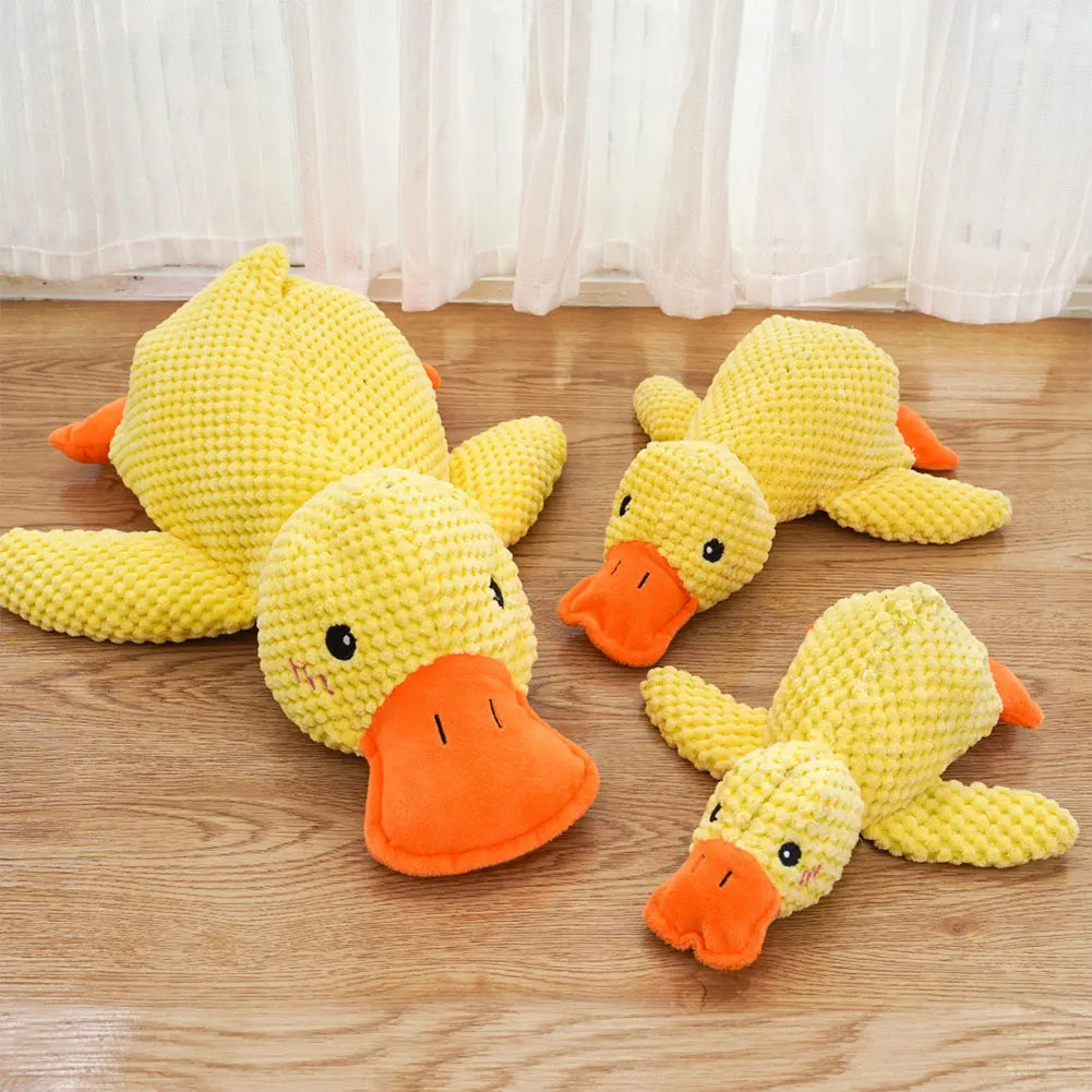 Jouets sonores de canard calmant pour chiens, jouet en peluche pour animaux de compagnie, jouet à mâcher pour chiens