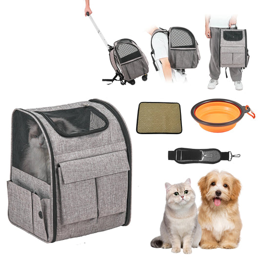 VEVOR Sac à Roulettes pour Chat Chien 15,8 kg Sac de Transport